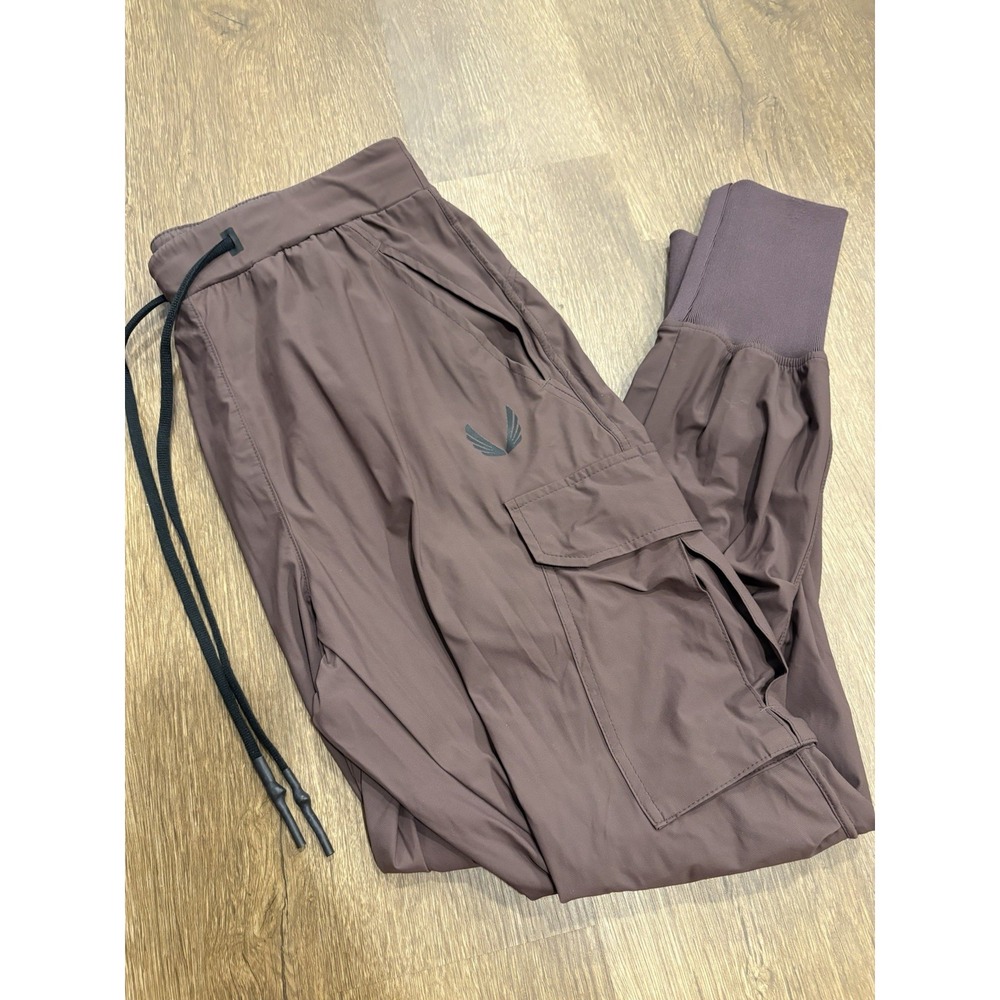 ASRV Tetra Lite Joggers Men's Small High Rib Cargo Training Pants DSG 0437 Plum